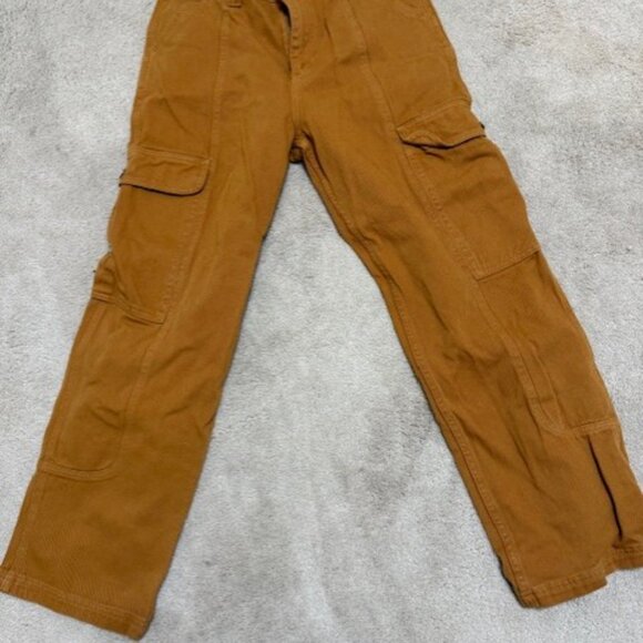 Billabong SIZE 29 womens Carhartt-style cargo utility pants rugged fashion RUST - Picture 2 of 5